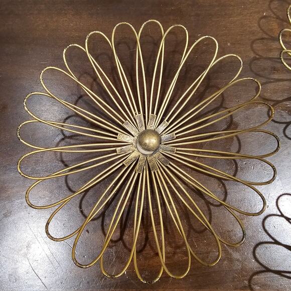 Gold Metal Flower Wall Decor - Picture 2 of 4
